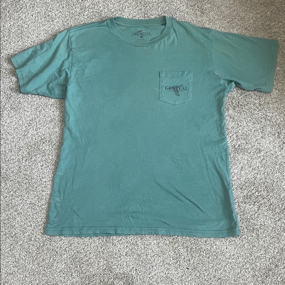 Genteel Short-Sleeve Pocket Tee — Teal